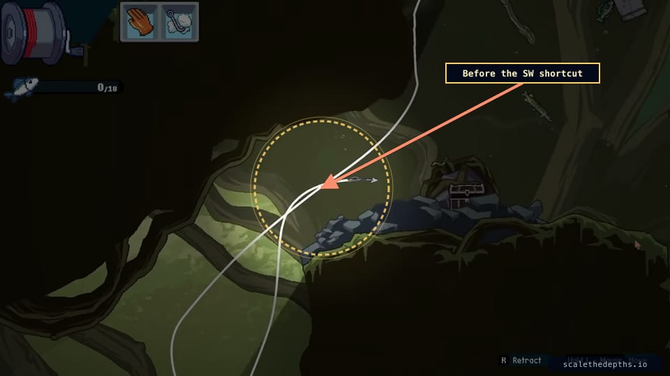 With both artifacts banked, the route lines up for the southwestern-path shortcut that leads toward the final Spanish Doubloon.