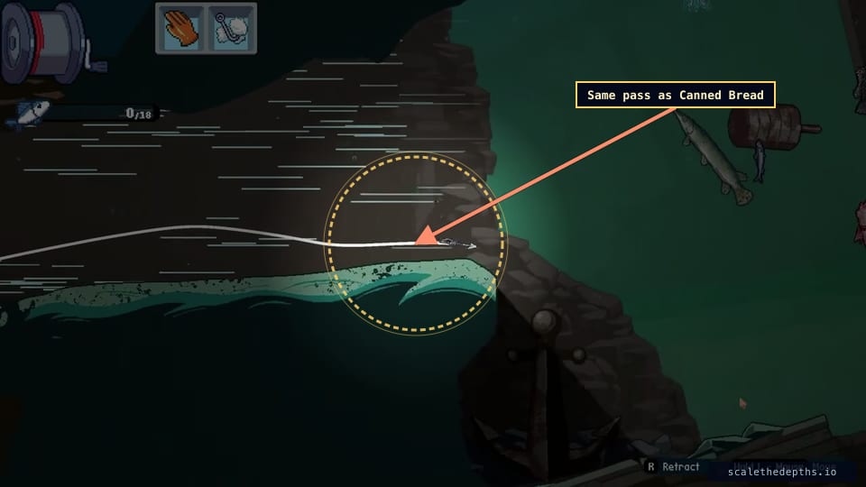 Same pass as the Canned Bread, before the southwestern shortcut — don't retract yet, the next artifact is right here at 2:23.